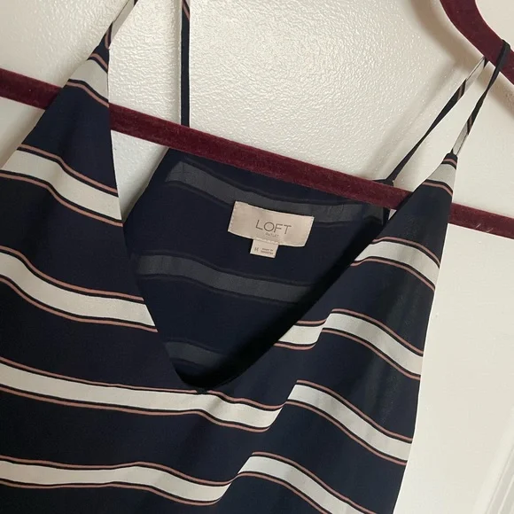 Loft Navy Striped Tank - Picture 4 of 5